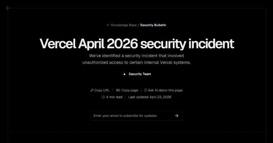Vercel Finds More Compromised Accounts in Context.ai-Linked Breach